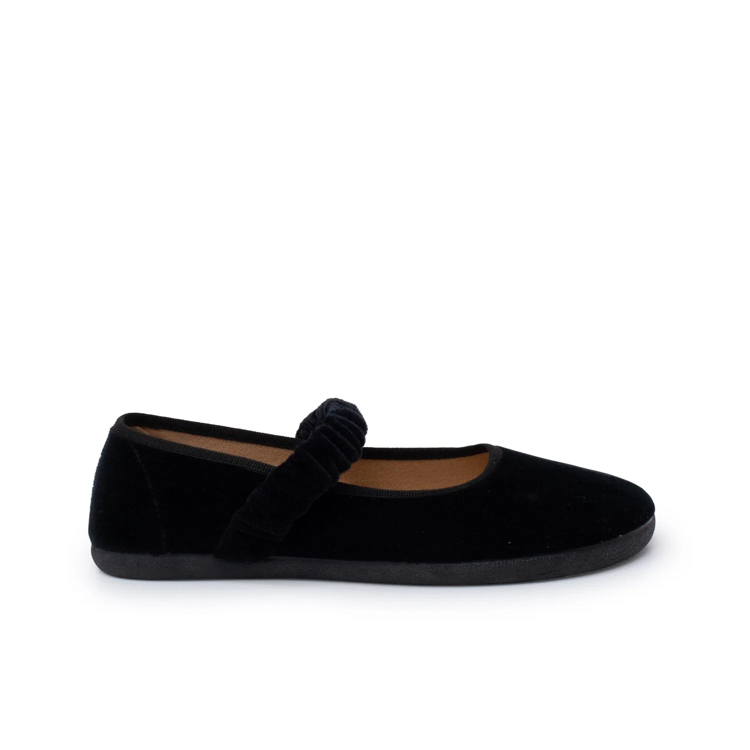 Детские балетки для девочек с бархатом Pisamonas, Black