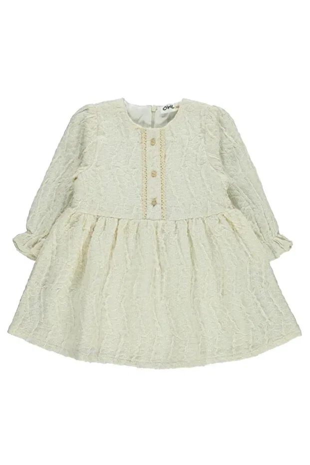 Детское платье для девочек кружевное Civil Baby, Ecru