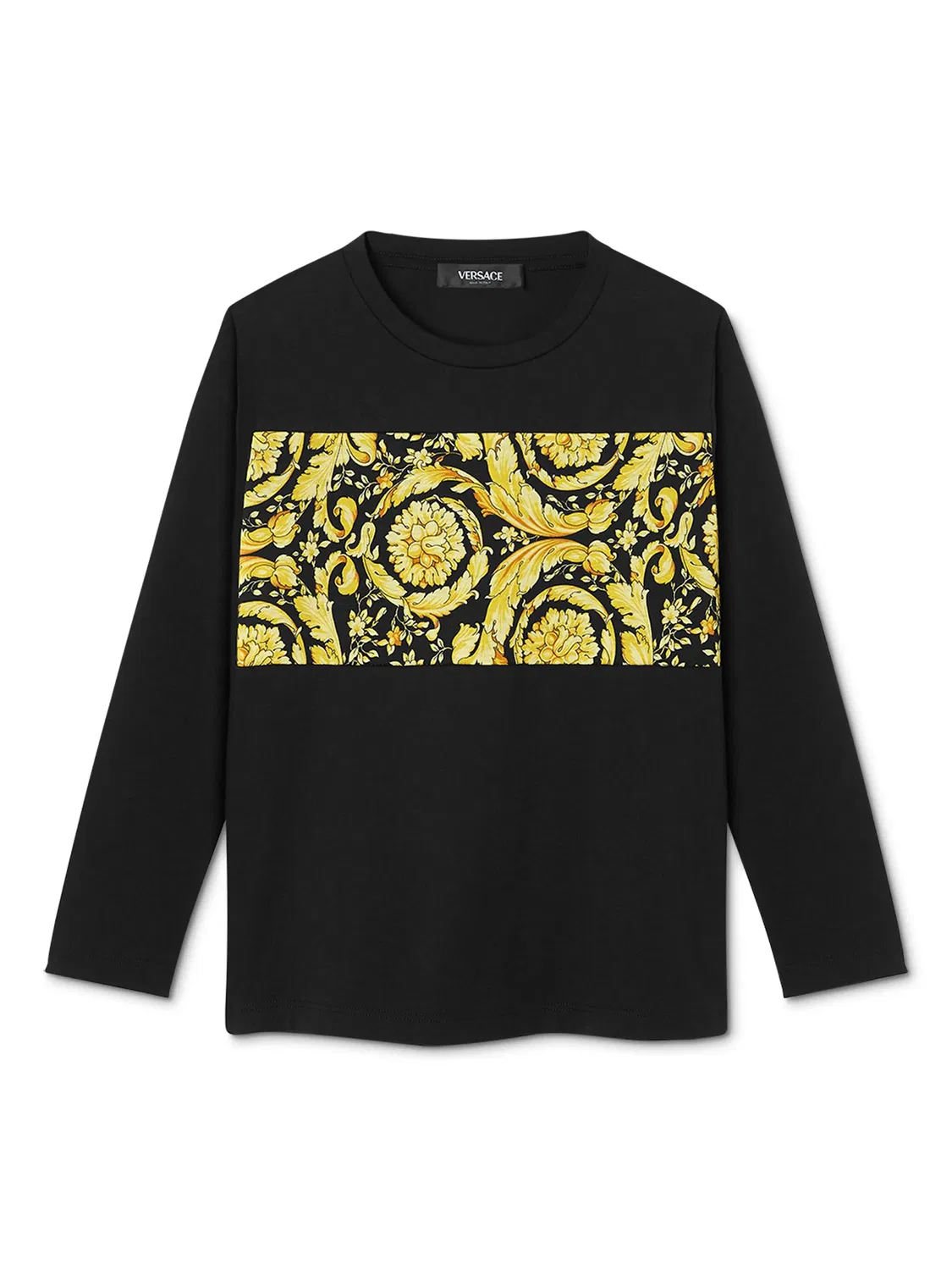 Толстовка с длинными рукавами и принтом Barocco Versace, черный