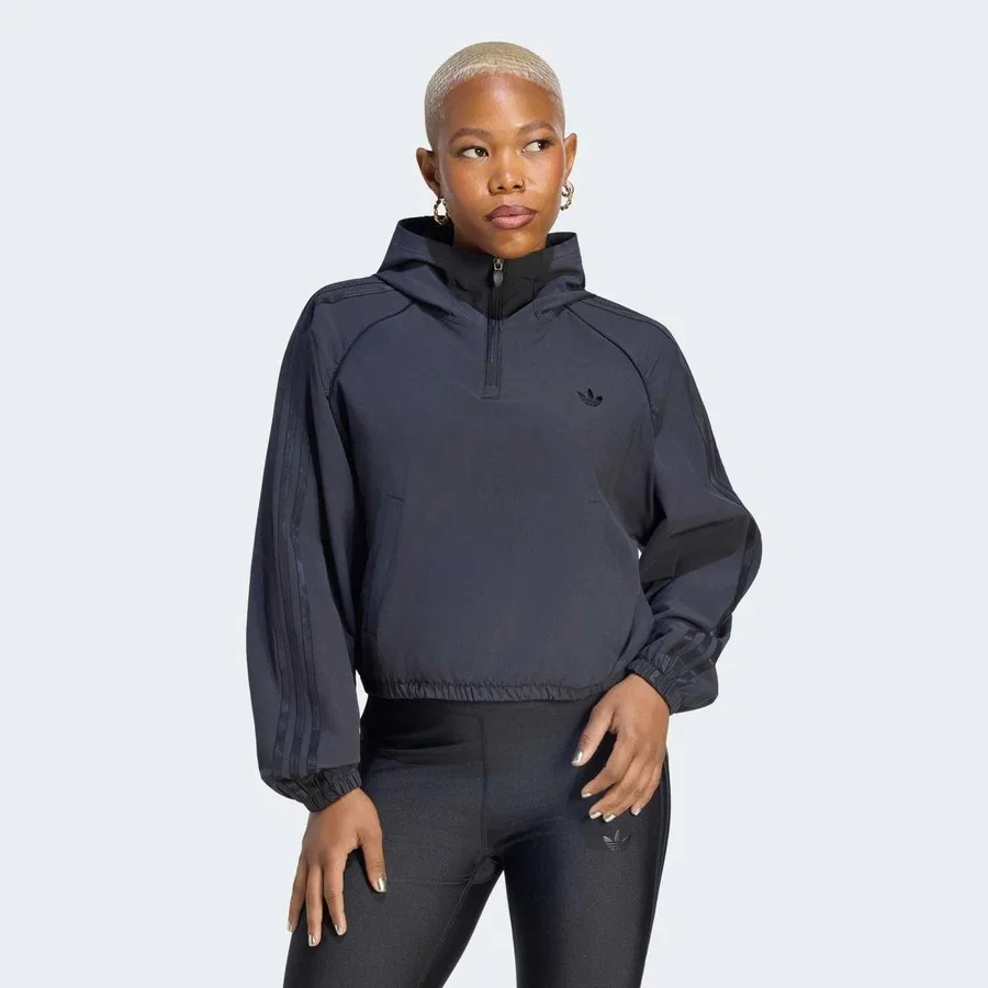 Женский свитшот с высоким воротником Originals Sport Coverup adidas, Черный