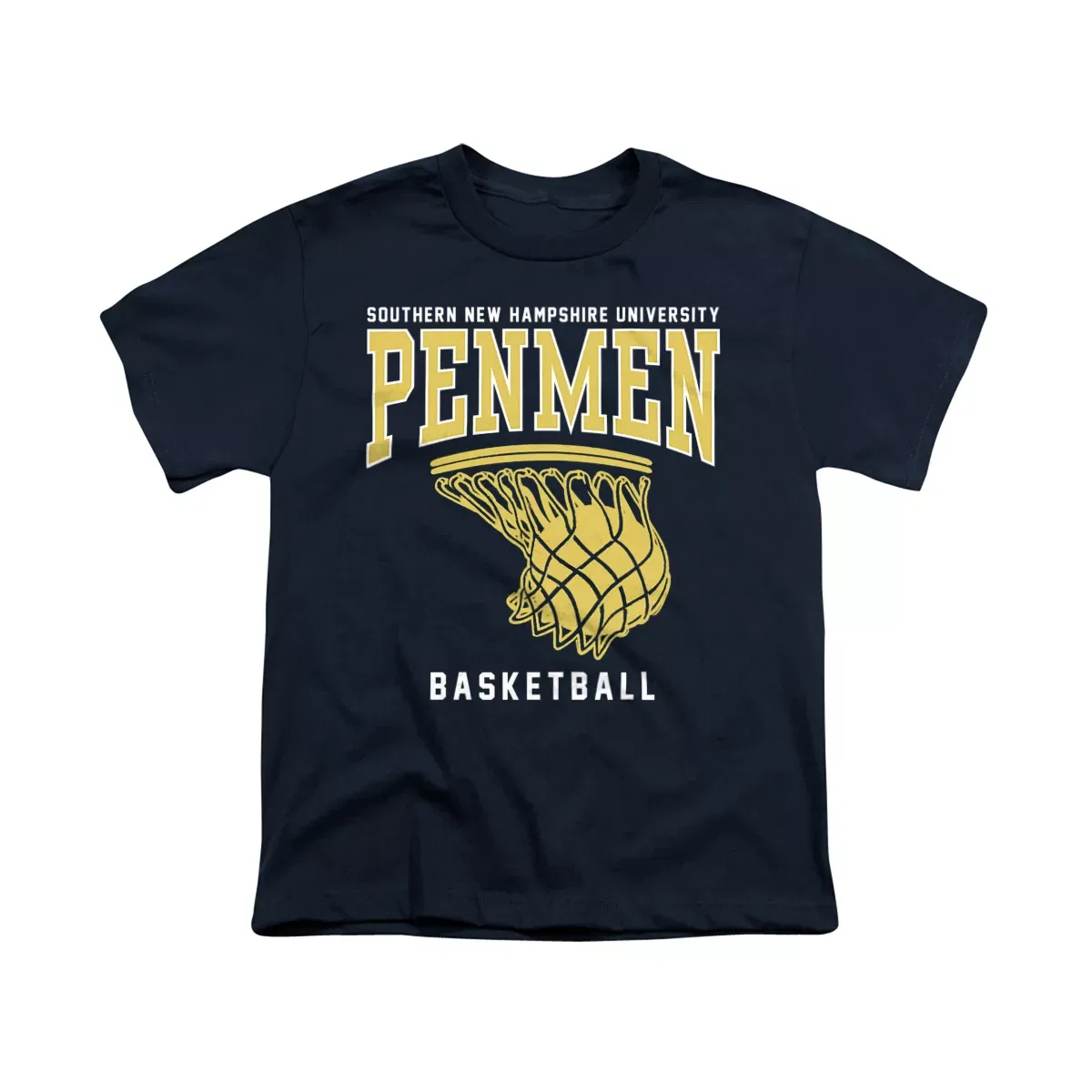 Детская футболка с принтом Southern New Hampshire University Basketball Hoop Kids T-Shirt For Youth NCAA, Navy