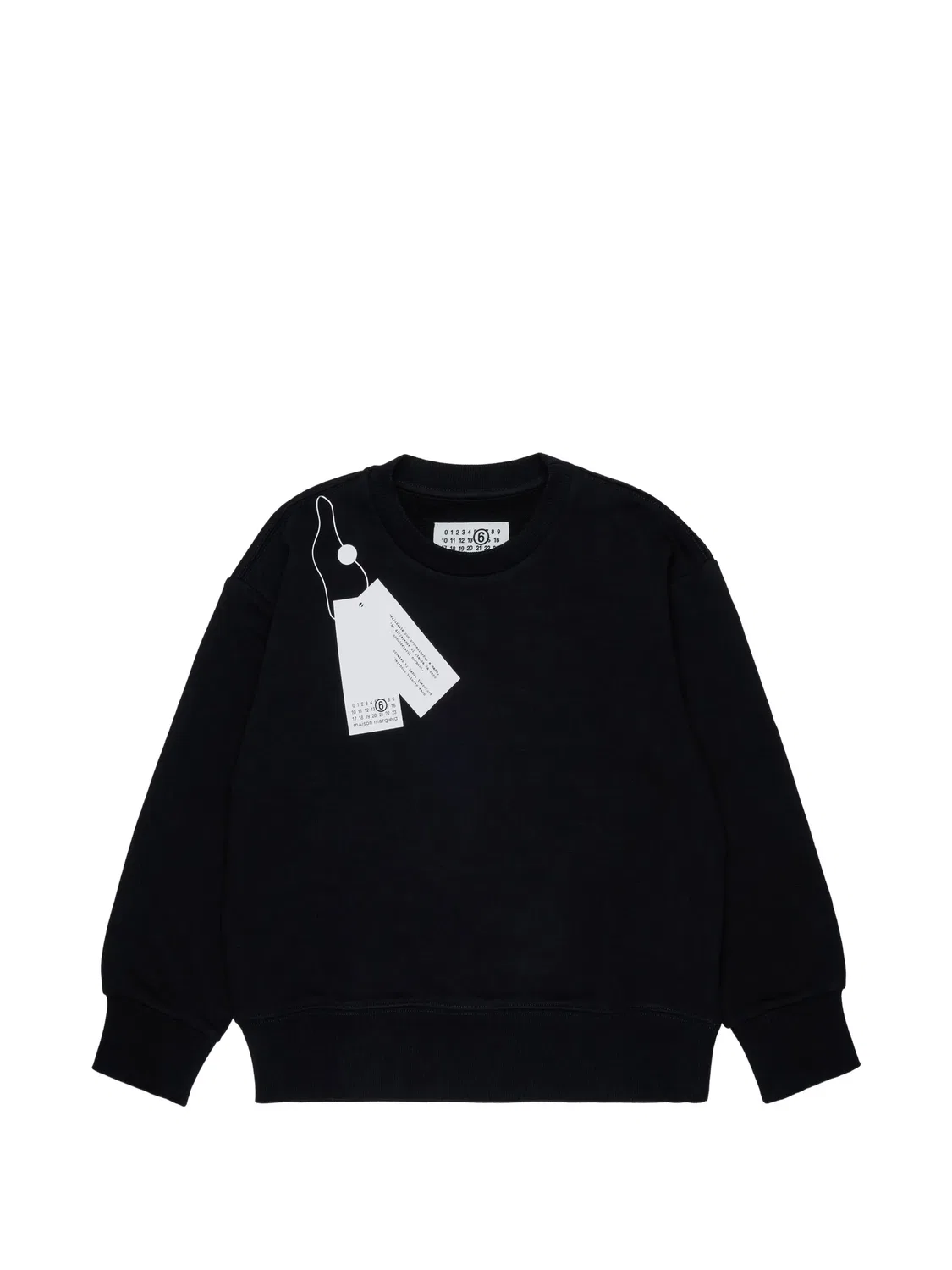 MM6 Maison Margiela Свитшот с круглым вырезом черный