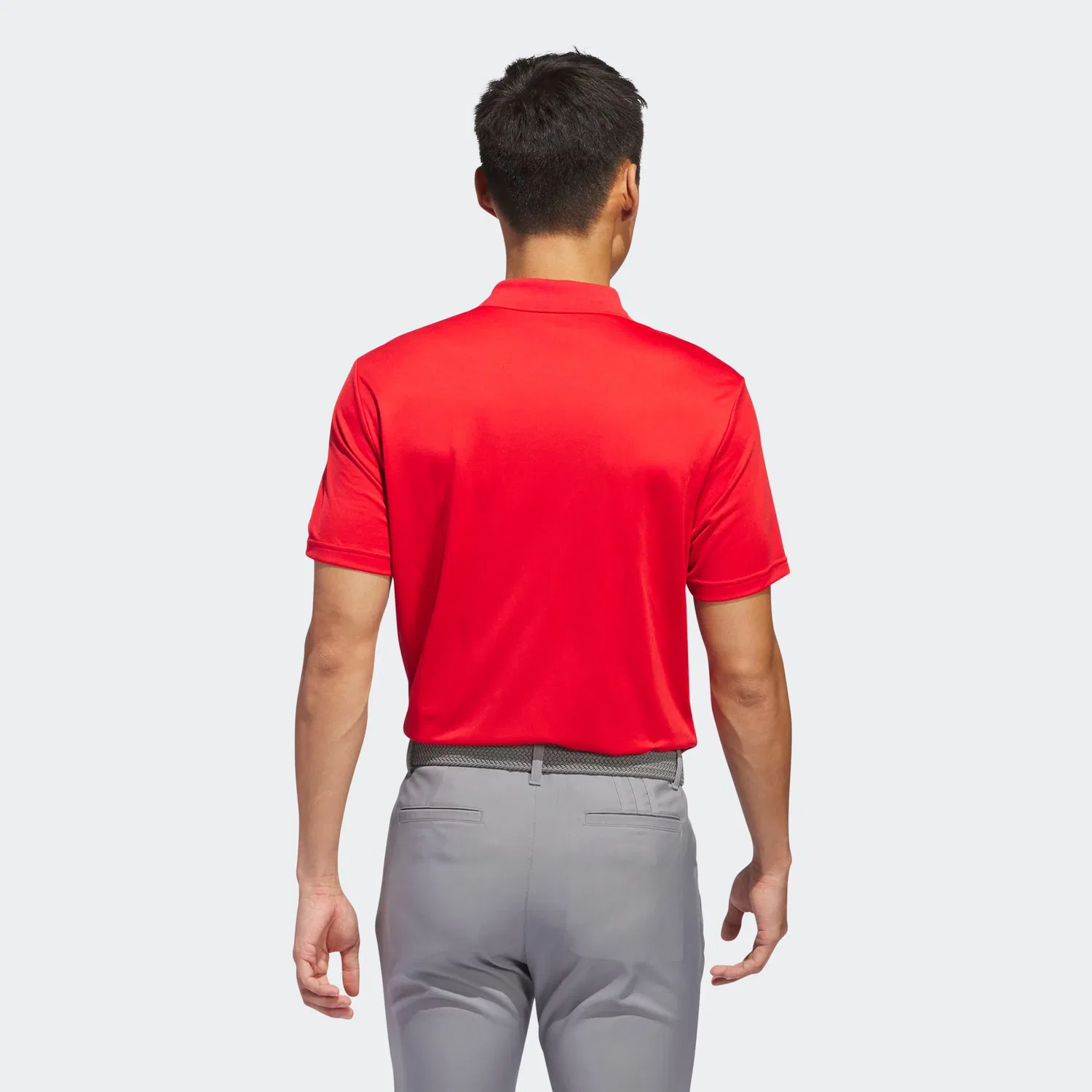 Мужское поло для гольфа с приталенным кроем Adidas Performance, Collegiate Red — фото 3