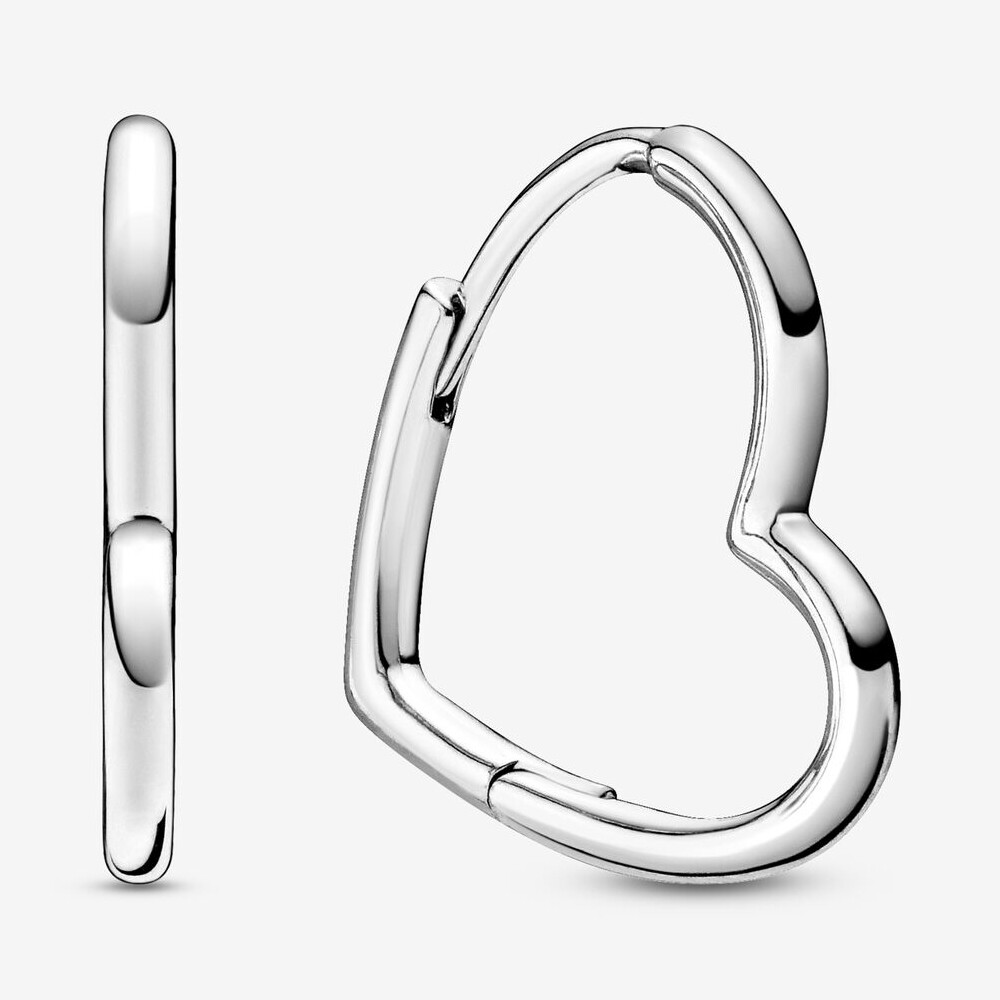 

Серьги Pandora Asymmetrical Heart, серебро