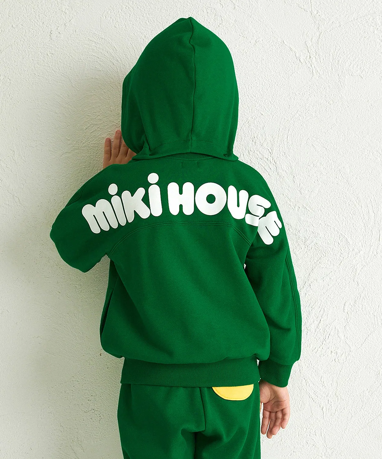 Детский худи с длинным рукавомMIKI HOUSE, Green