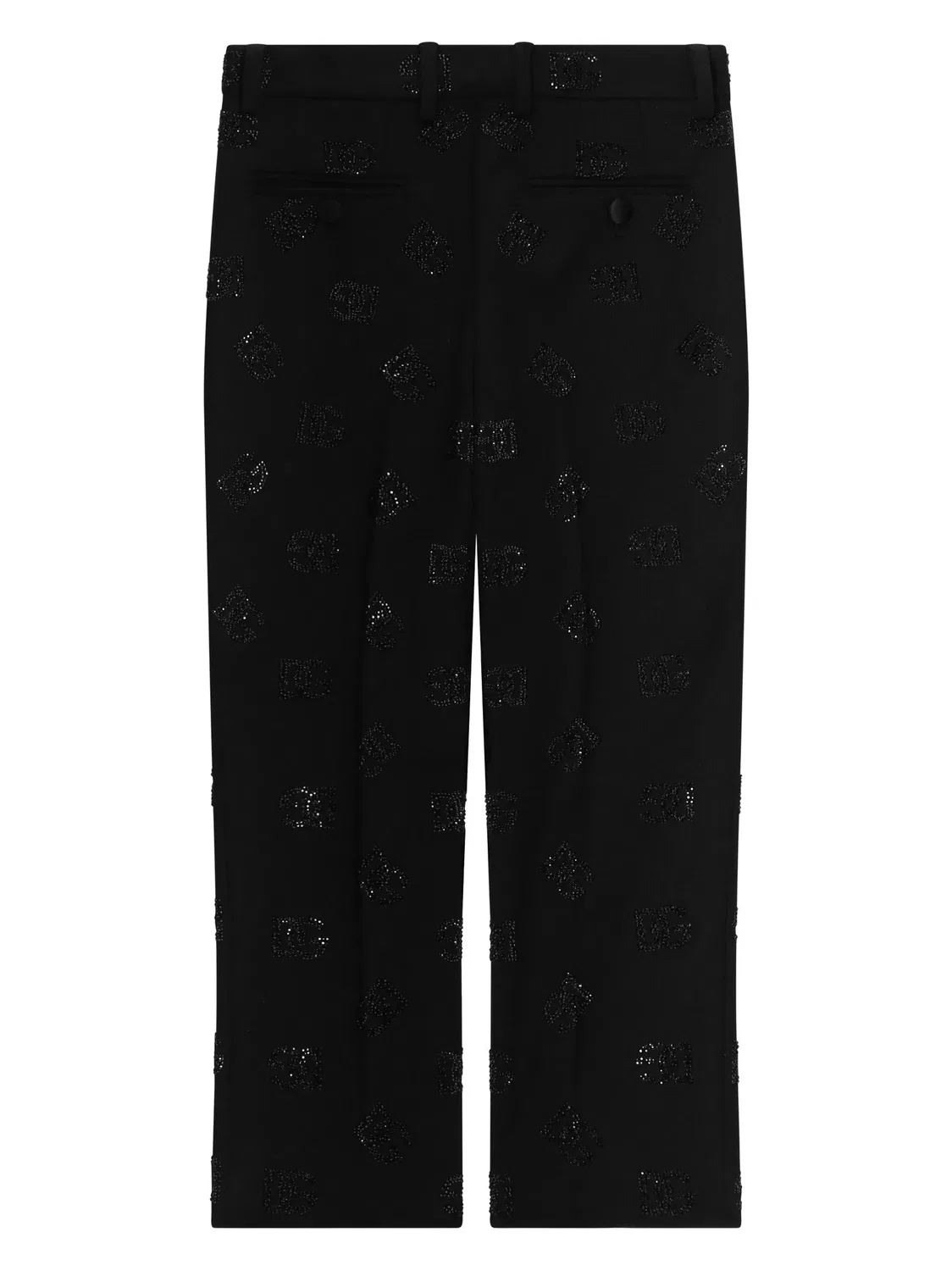 Штаны с логотипом из шершащей смеси Dolce & Gabbana, черный — фото 2
