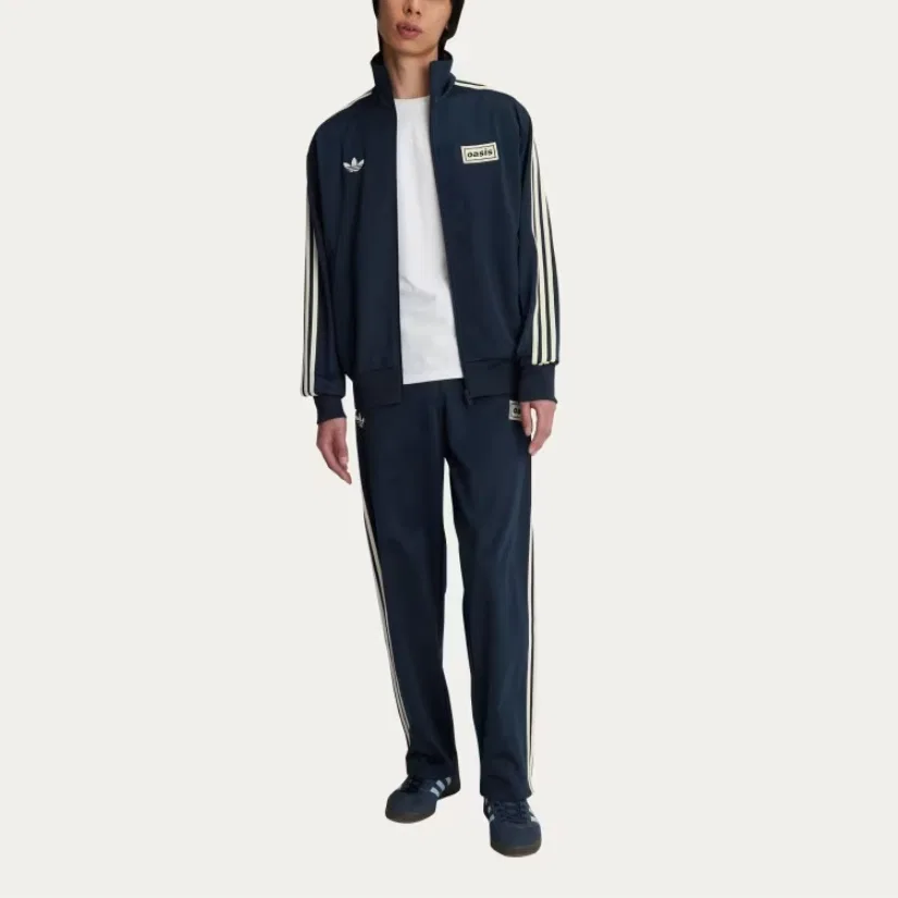 Унисекс спортивные брюки с лампасами Adidas Originals x Oasis Firebird TOUR TRACK, Midnight Indigo — фото 4