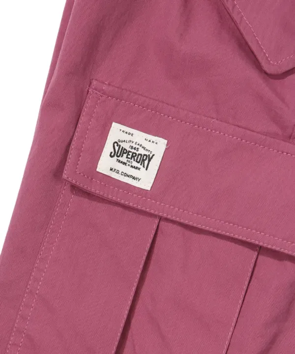 Широкие хлопковые карго брюки, Superdry, глубокий розовый — фото 4