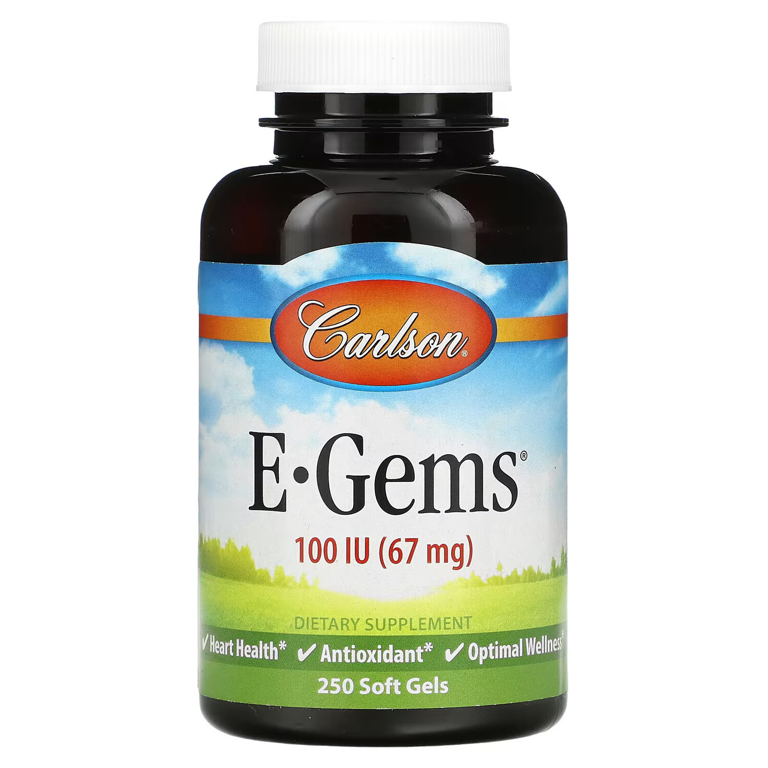 

Carlson, E-Gems, 67 мг (100 МЕ), 250 капсул