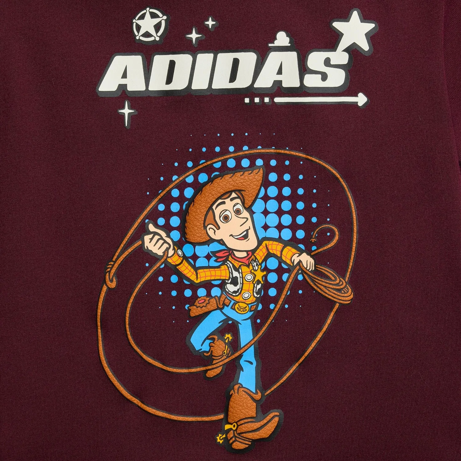 Детский комплект из футболки и шорт с принтом Pixar Toy Story Adidas, Karminrot Weiss — фото 2