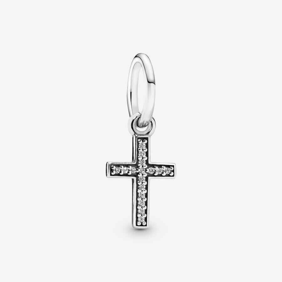 

Шарм-подвеска Pandora Sparkling Cross, серебро