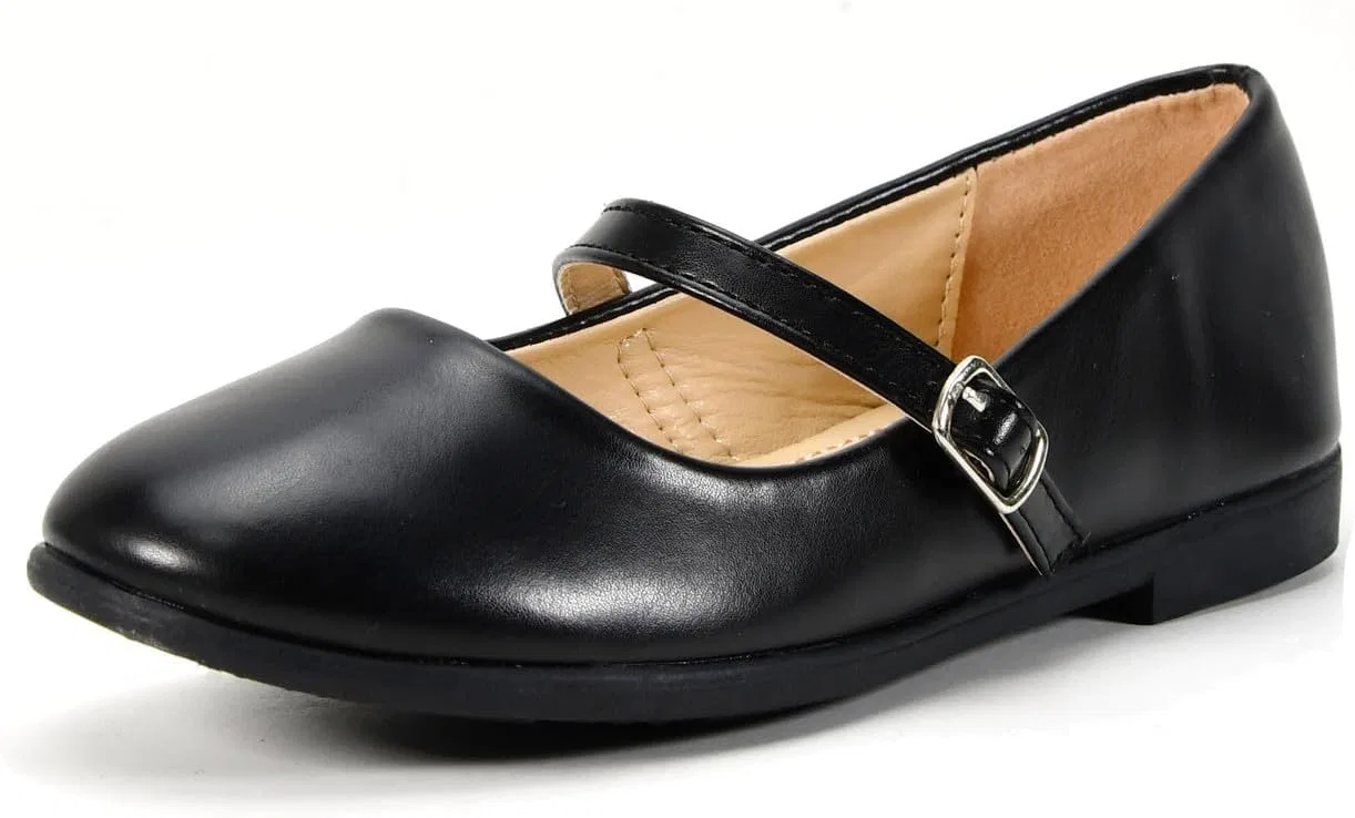 Детские туфли-балетки для девочек с бантом Nova Utopia Nova Footwear, Blackpu