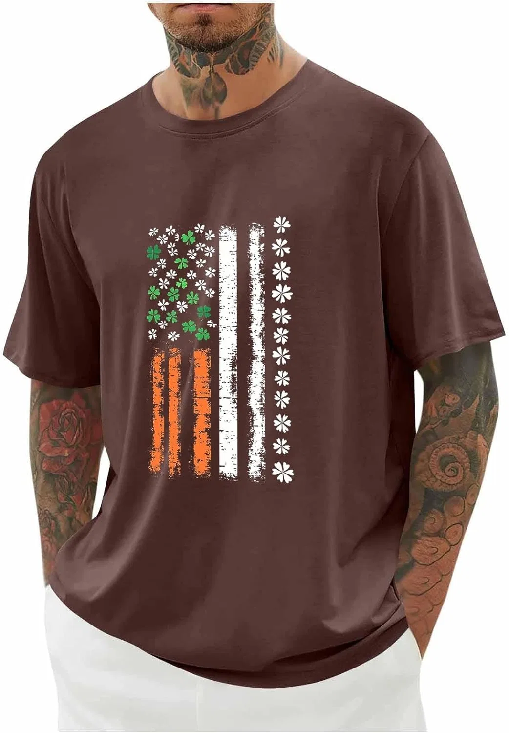 Мужская футболка с графическим принтом Regular Fit, Brown