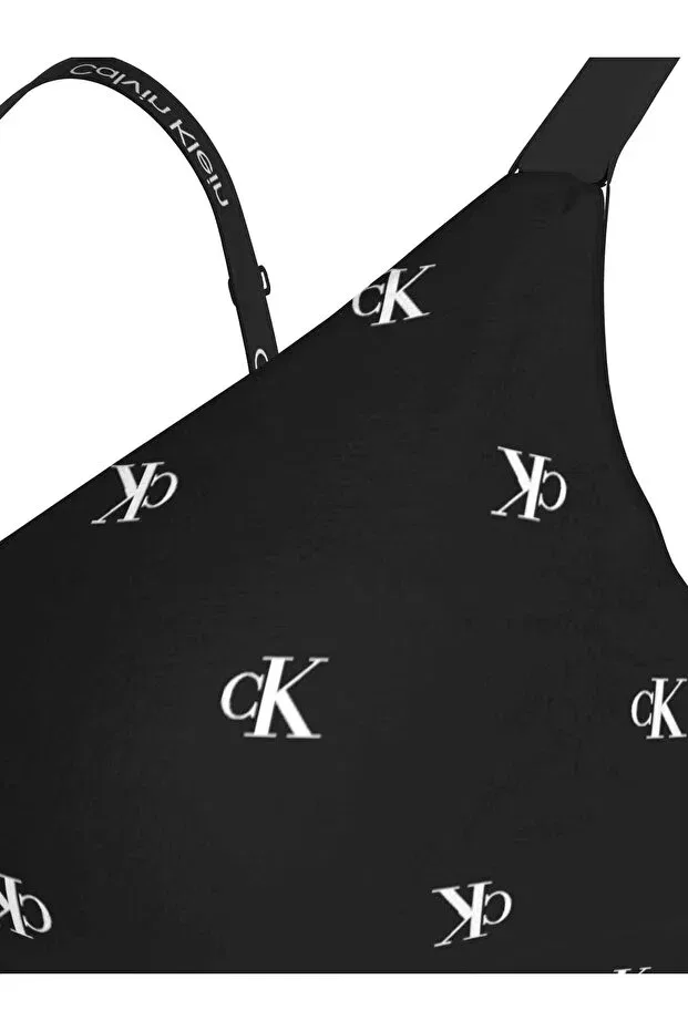 Женский спортивный бюстгальтер с v-образным вырезом Calvin Klein, Black — фото 2