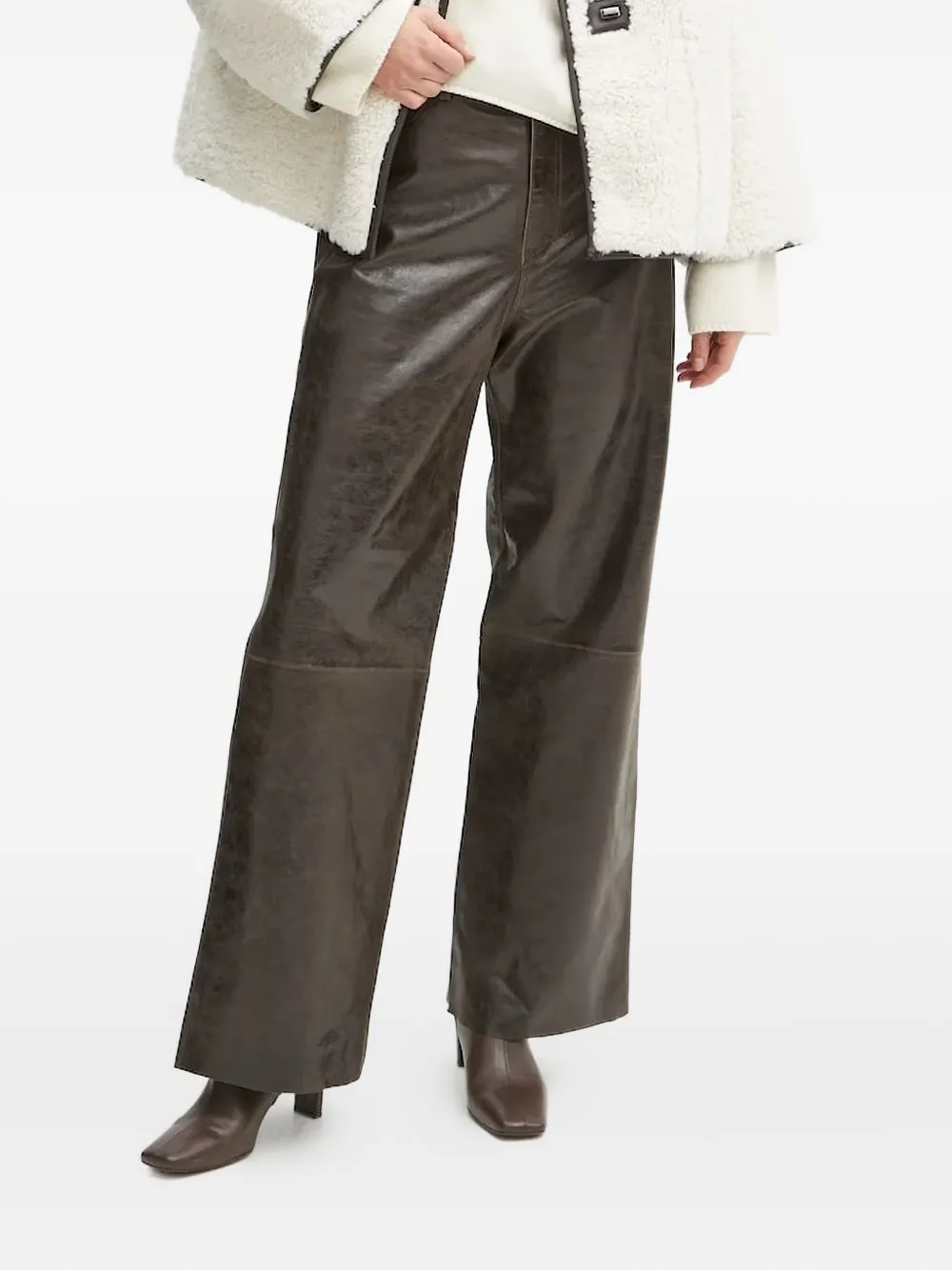 

Кожаные брюки с кулиской Day Birger Et Mikkelsen, коричневый