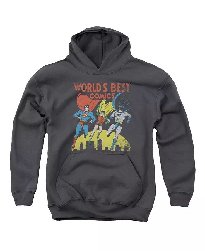 

Boys of America Youth Worlds Best Pull Over Hoodie / Толстовка с капюшоном Justice League, серый