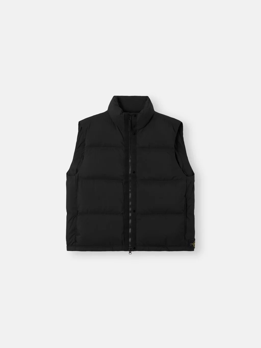 Мужской пуховой жилет Stone Island Lightweight With Zip Pockets, черный — фото 2