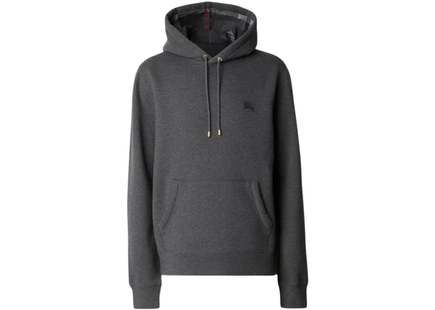 Мужской пуловер-худи с принтом Clarendon Check Burberry, Charcoal Gray