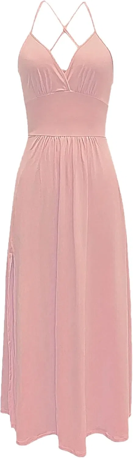 Женское коктейльное платье с V-образным вырезом и шнуровкой на спине, Pink