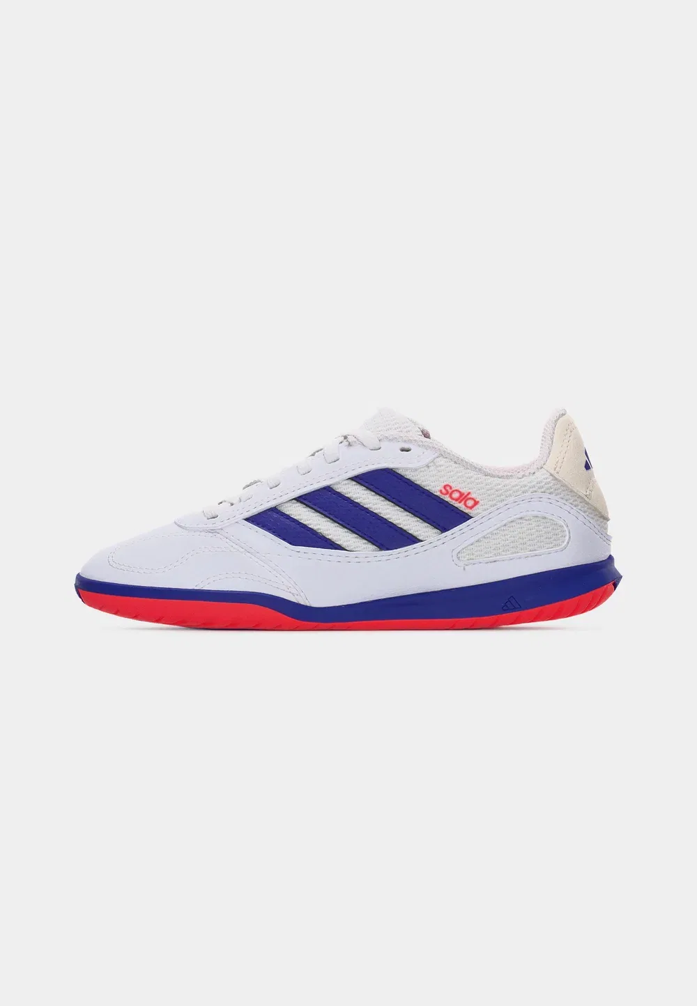 Детские футбольные бутсы Super Sala Competition III для игры в помещении (унисекс) Adidas Performance, Footwea White/Pure Purple/Solar Turbo — фото 2