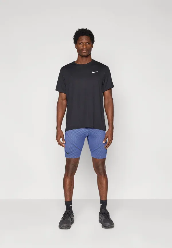 Брюки беговые Dri-fit Nike Performance, Game Royal, Diffused Blue, Obsidian, черный/синий — фото 2