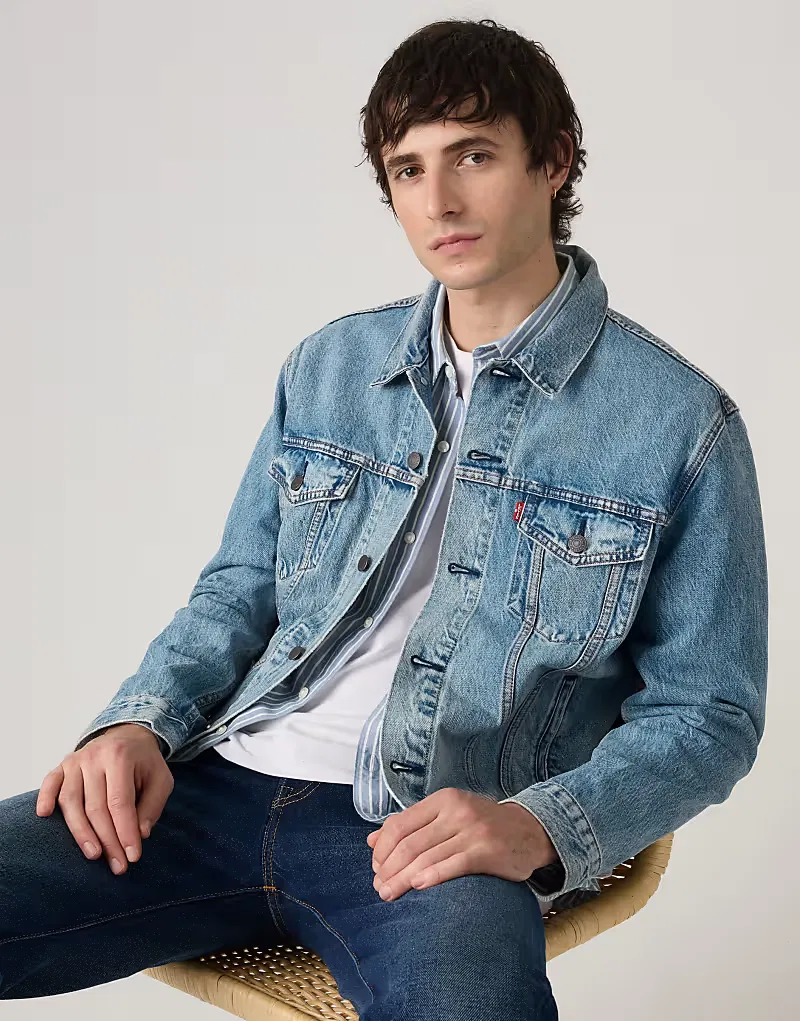 Куртка-тракер кордовая Levi's, темно-синий — фото 4