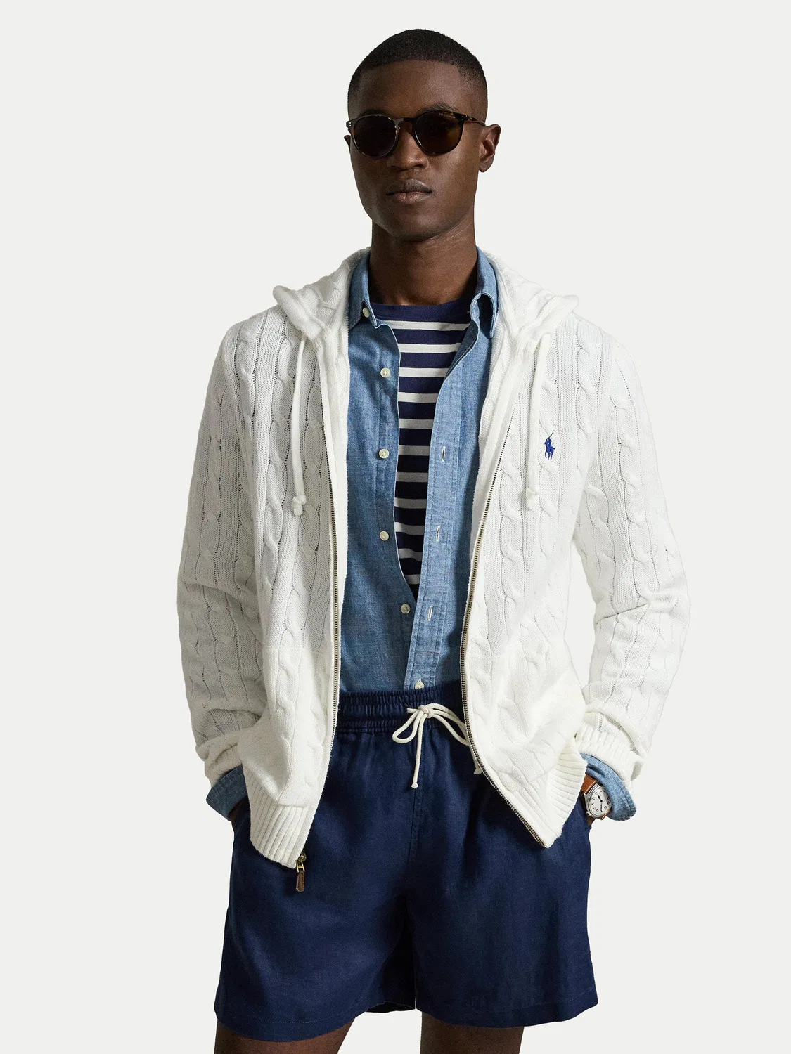 Мужской кардиган стандартного кроя Polo Ralph Lauren, белый