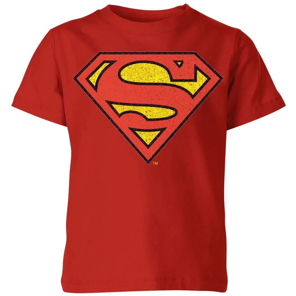 Детская футболка с принтом Superman Crackle Logo Zavvi, Red — фото 2