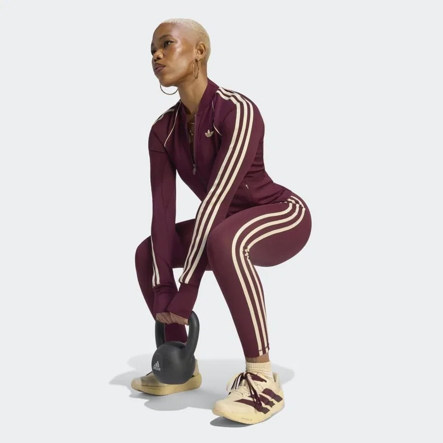 Женская футболка с длинным рукавом OG SP MIDLAY adidas, Бордовый — фото 3