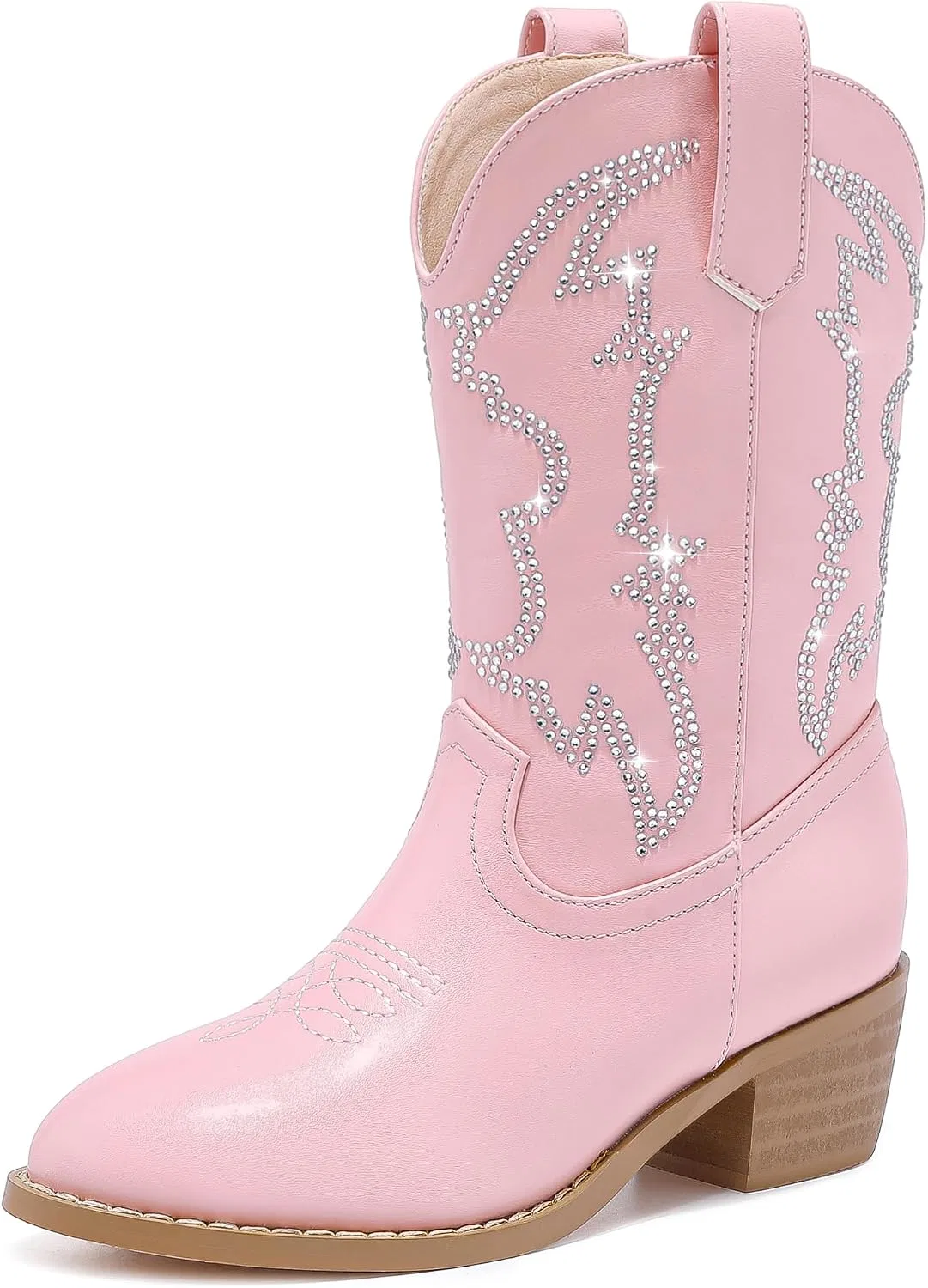 Детские сапоги для девочек с принтом LAURMOSA, Rhinestone Pink