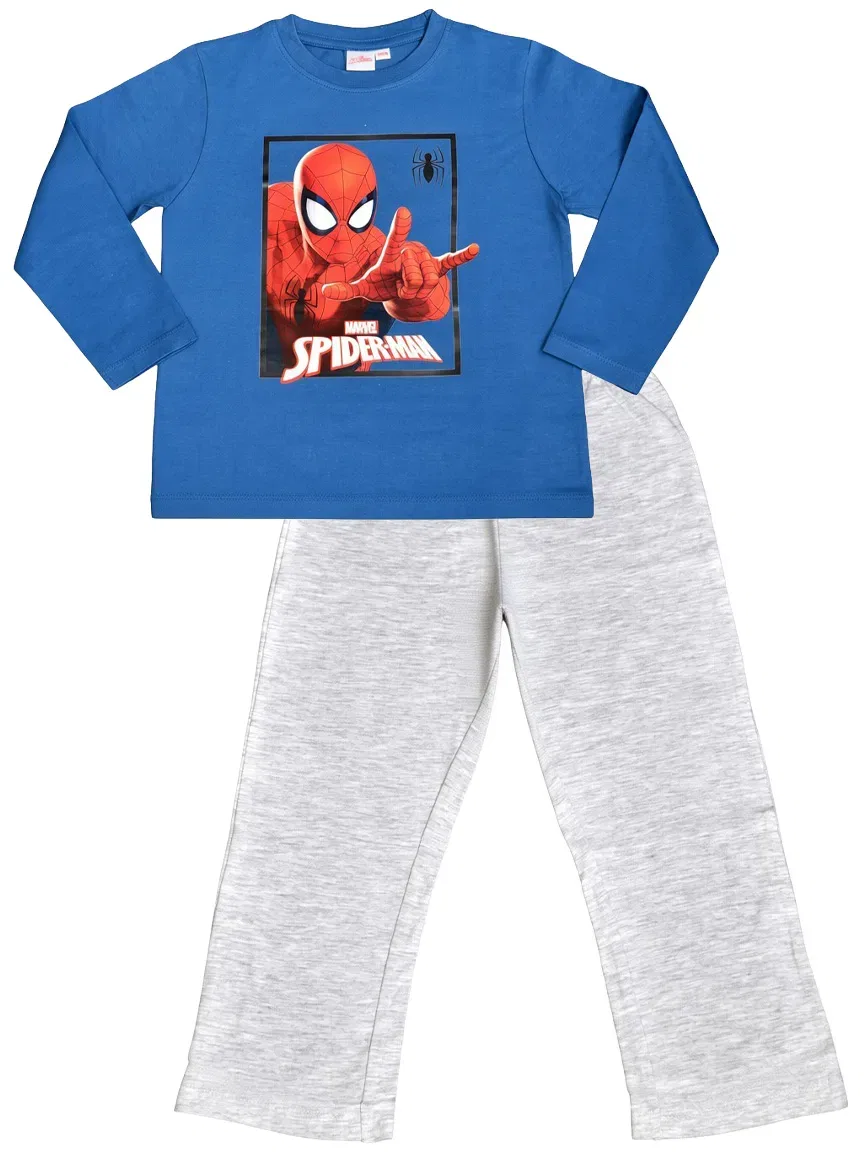 Пижамный комплект с длинным рукавом Marvel Spiderman Spiderman, синий — фото 2