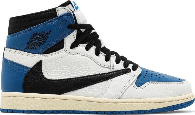 

Кроссовки Fragment Design x Travis Scott x Air Jordan 1 Retro High, синий