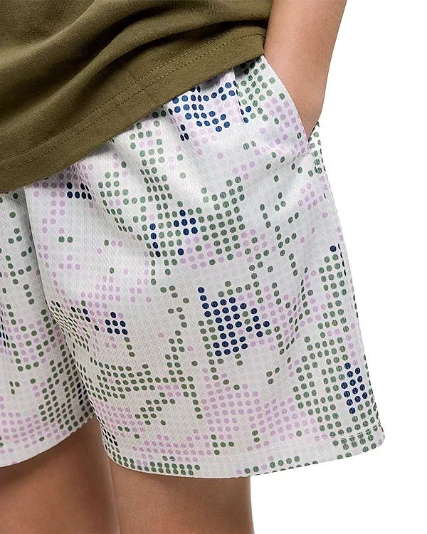 Детские шорты для мальчиков с принтом Drip Dots The Drip Shop, Moss — фото 4