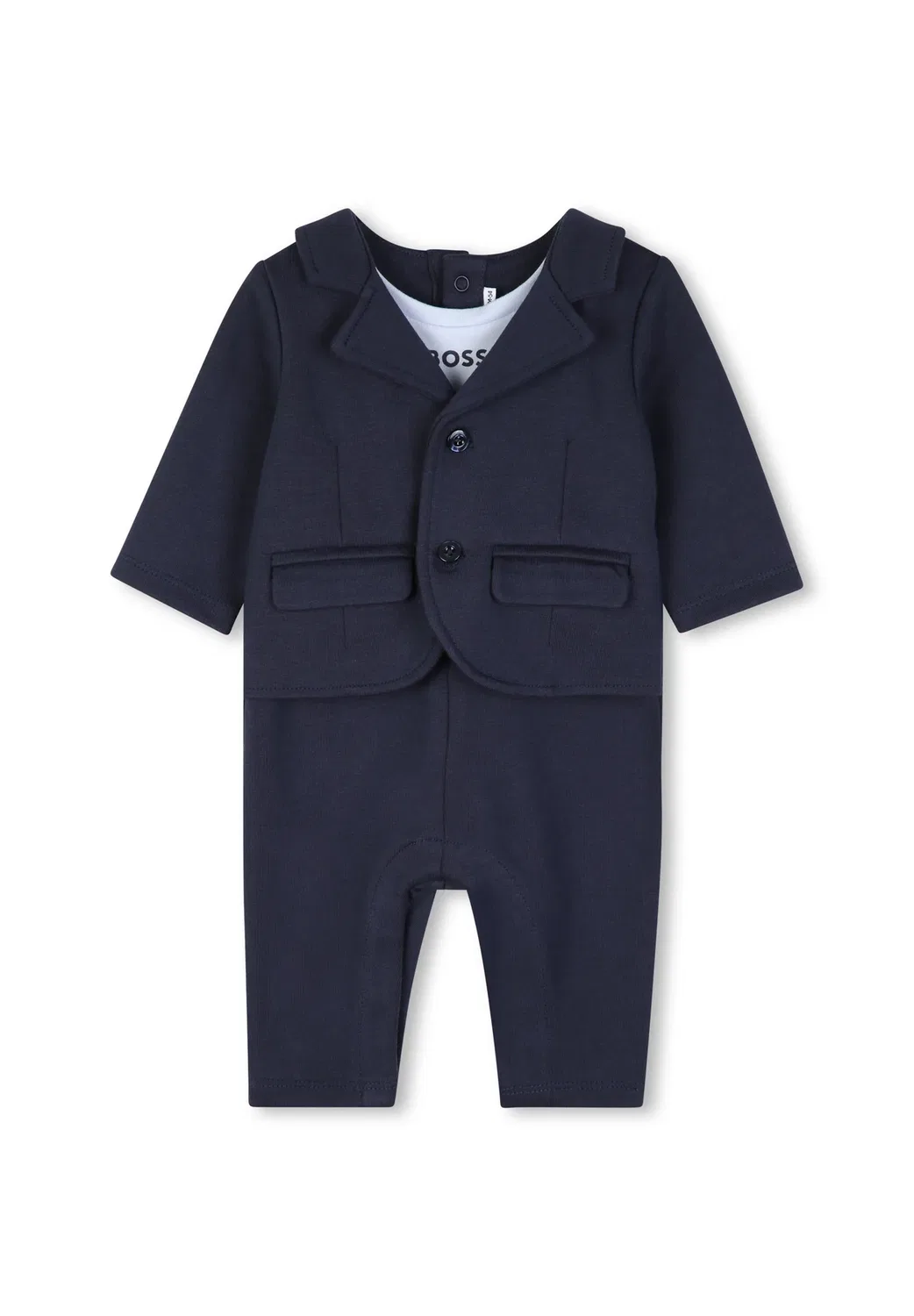 Детский комбинезон-футляр для церемонии - футболка с принтом Boss Kidswear, Navy — фото 3