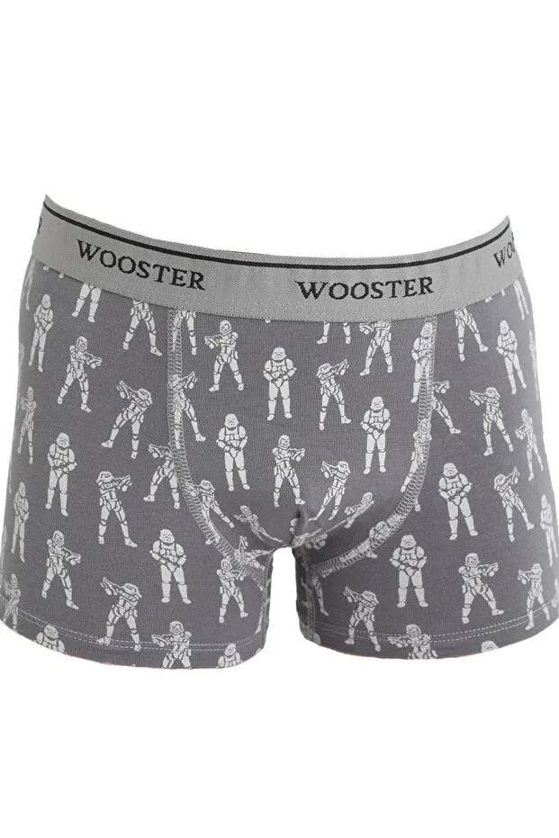 Детские боксеры для мальчиков с принтом Wooster, Yellow-Grey-White — фото 3