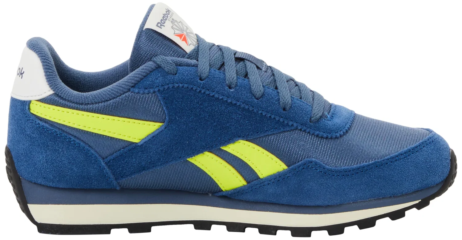 Детские кроссовки для мальчиков с принтом Classic Az Reebok, Shadow Batik Blue Solar Acid Yellow — фото 4
