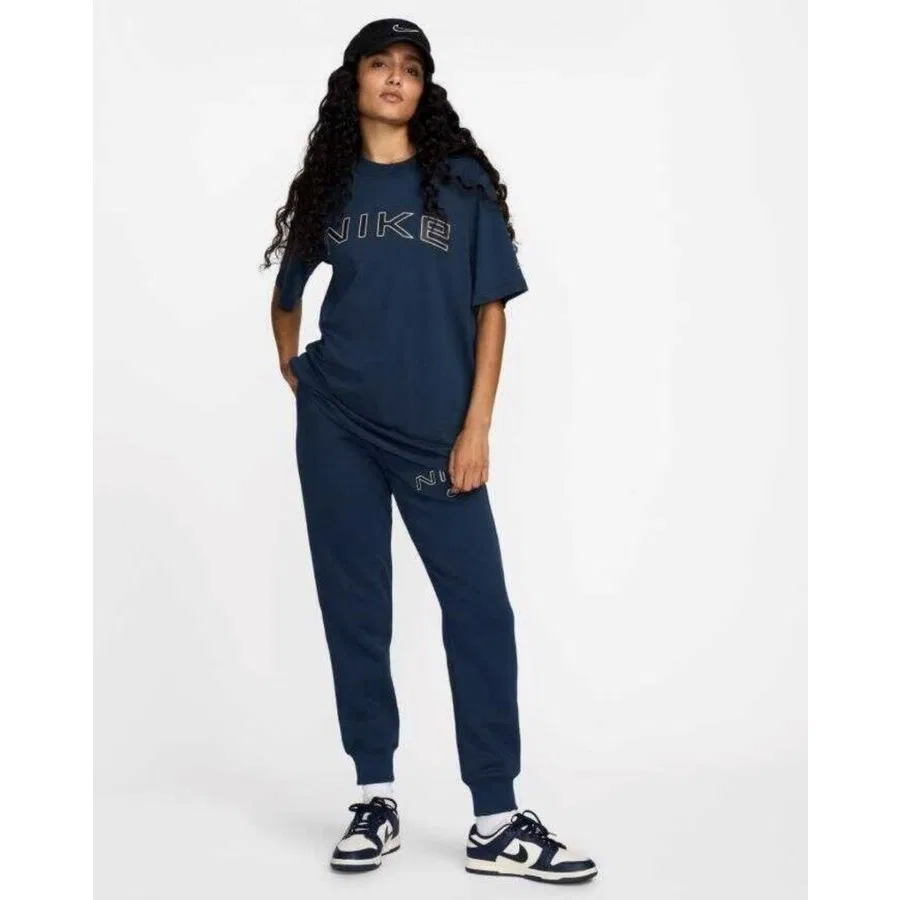 Футболка женская с принтом Nike Phoenix Ss Tee, Синий — фото 3