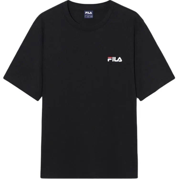 Детская футболка с круглым вырезом, прямого кроя, FILA, Black