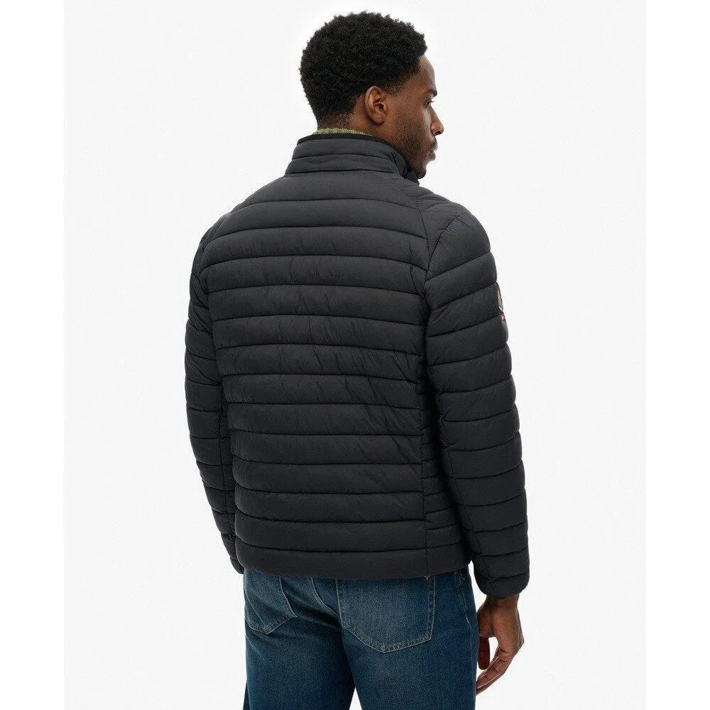 Мужская легкая стеганая куртка Fuji Lite Superdry, Schwarz — фото 4
