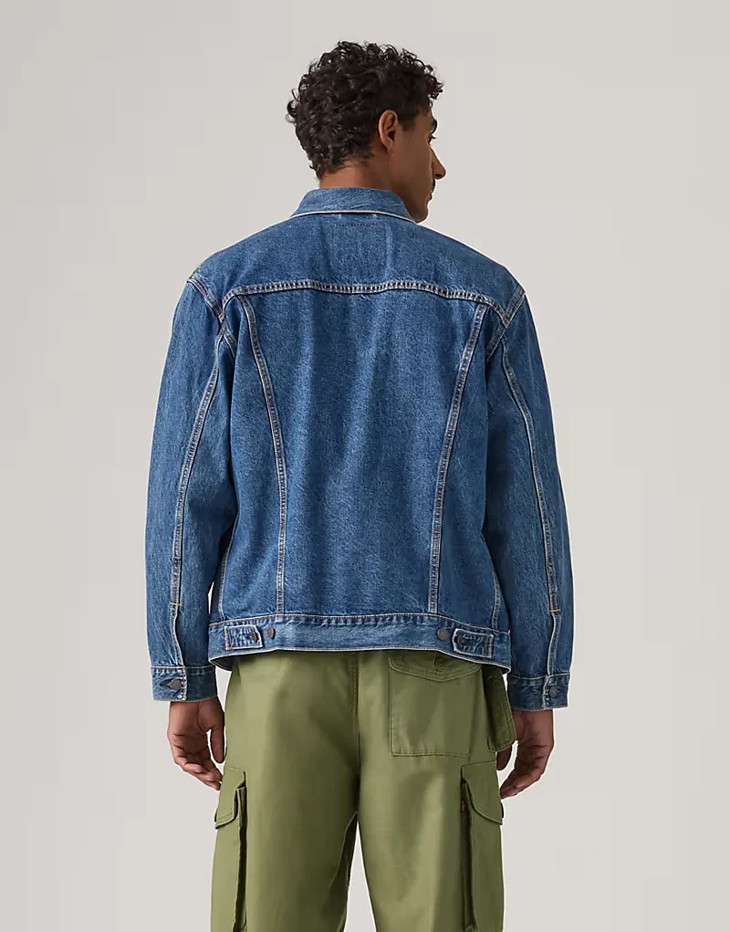 Джинсовая куртка Levi's свободного кроя, темно-синий — фото 2
