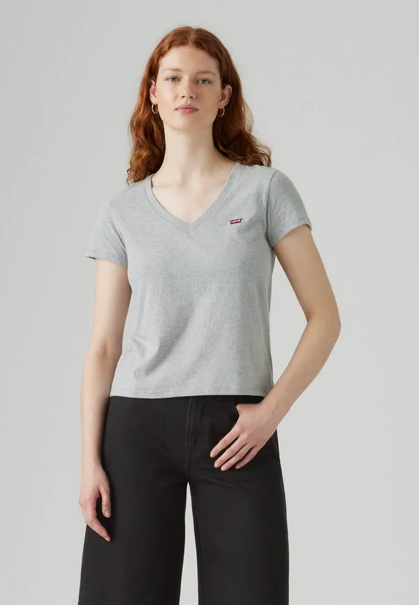 Идеальные футболки с v-образным вырезом, комплект из 2 штук, с принтом. Levi'S, White/Starstruck Heather — фото 2