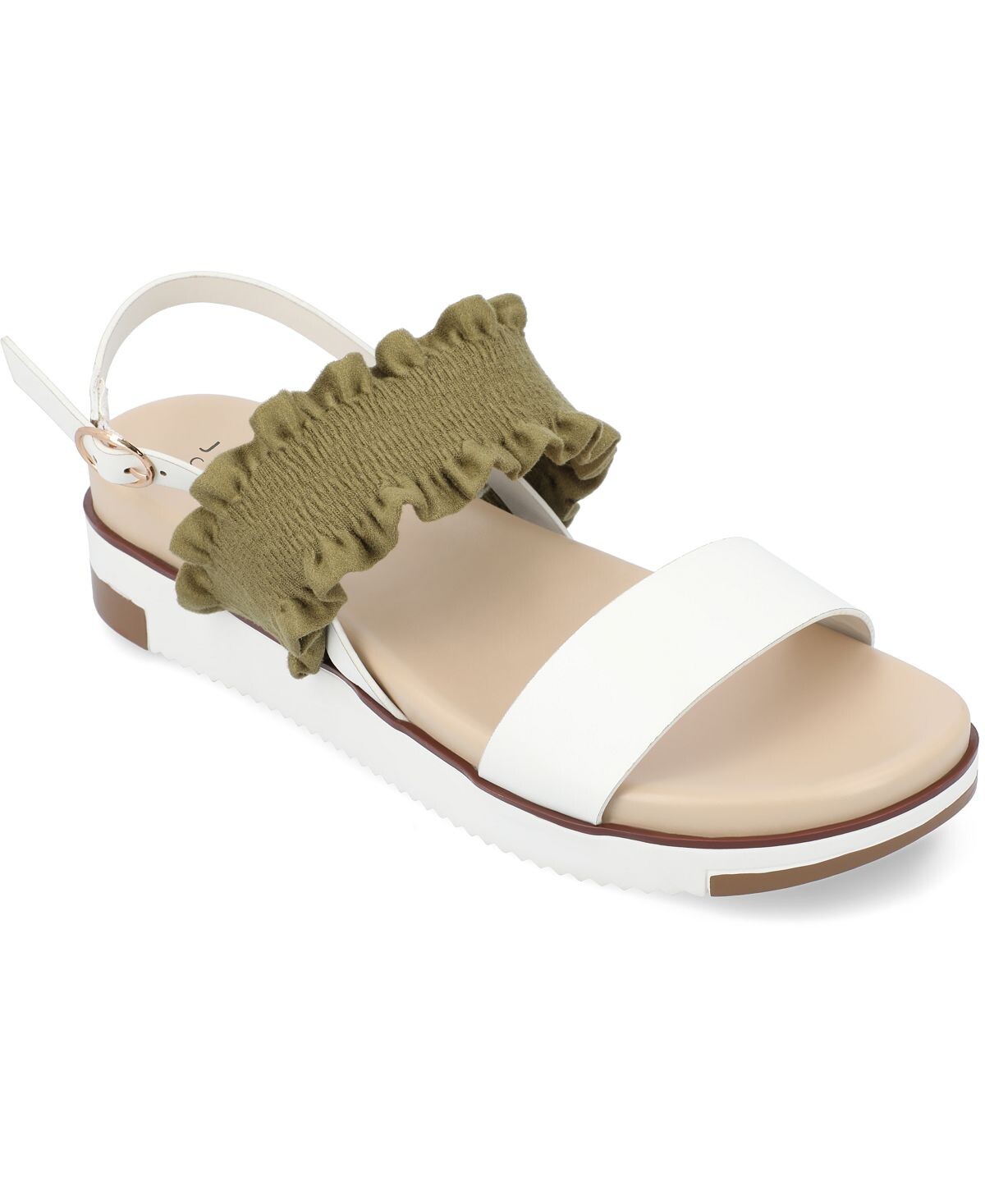 

Женские сандалии Riya с контрастом Journee Collection, белый