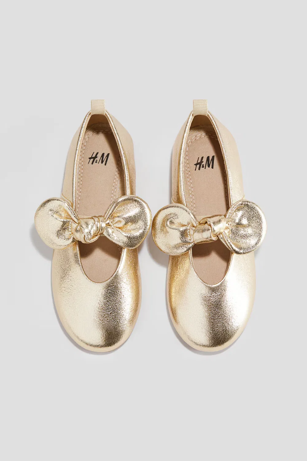 Балетки с луком H&M, Goldfarben