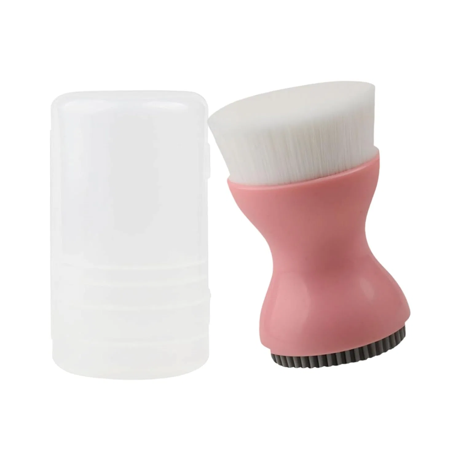 Двусторонняя щетка для лица, Silicone, 2.8 дюйма, Розовый Générique