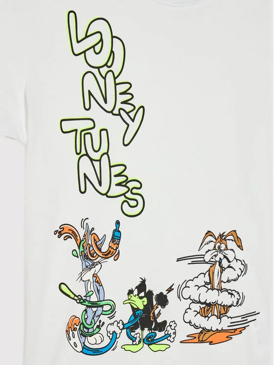 Футболка regular fit Looney Tunes United Colors Of Benetton, белый — фото 3