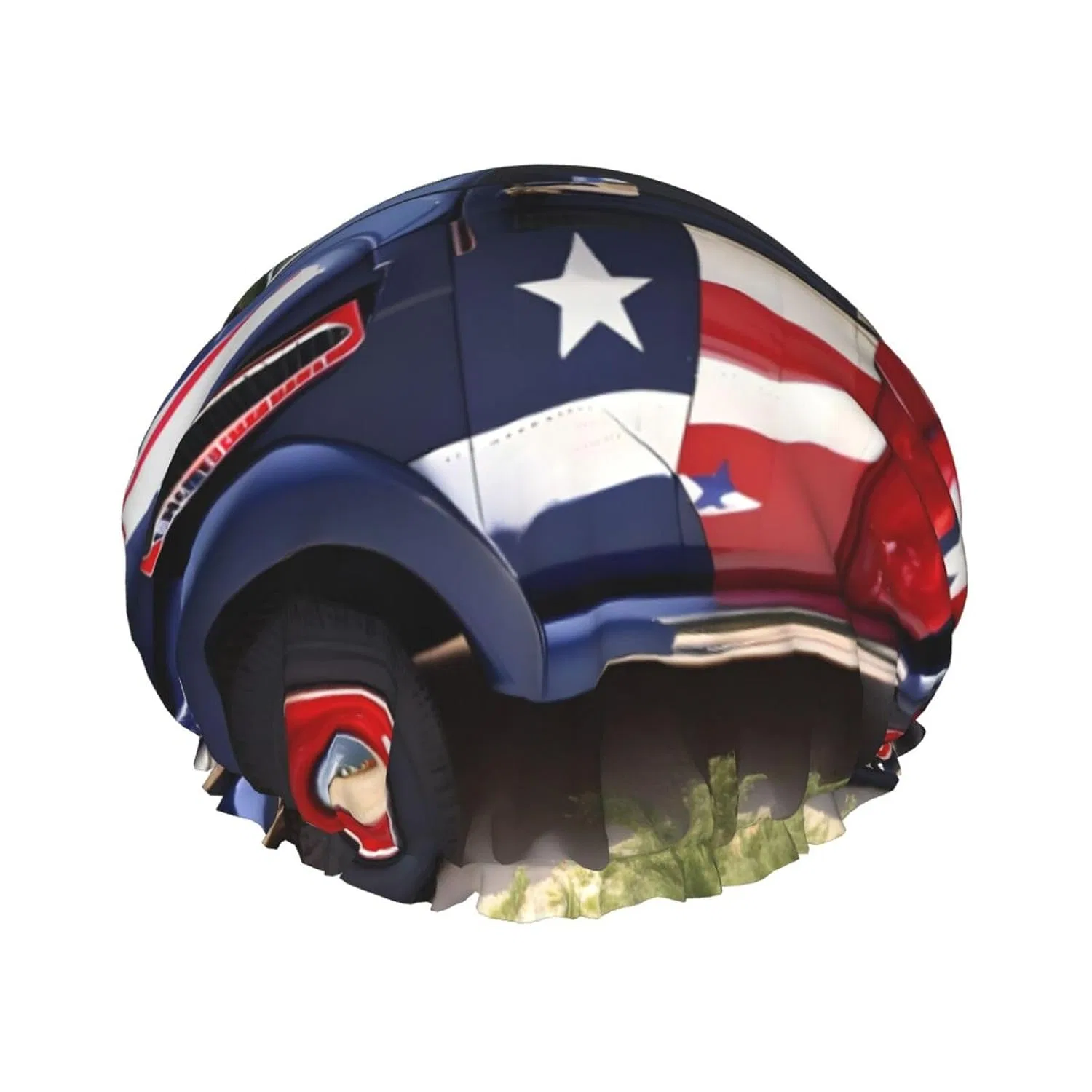 Двухслойная водонепроницаемая шапочка для душа BREAUX, 26,9x10,9 см, Patriotische Trucks 4. Juli