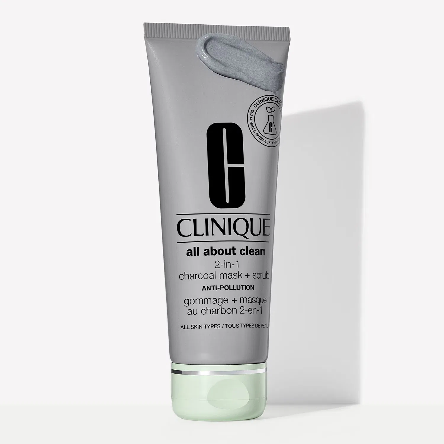 Очищающая маска-скраб 100 мл с древесным углем CLINIQUE, All About Clean 2-in-1 Charcoal Mask + Scrub — фото 4