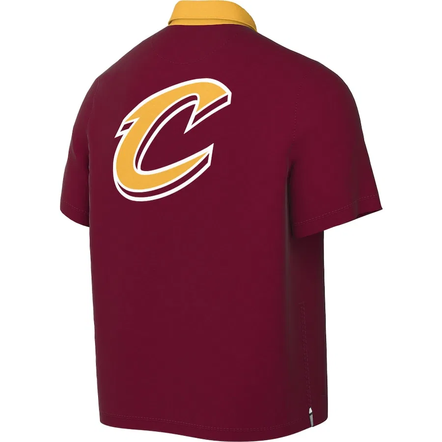 Куртка NBA Cleveland Cavaliers Therma Flex Showtime, Nike, Burgundy/Gold — фото 3