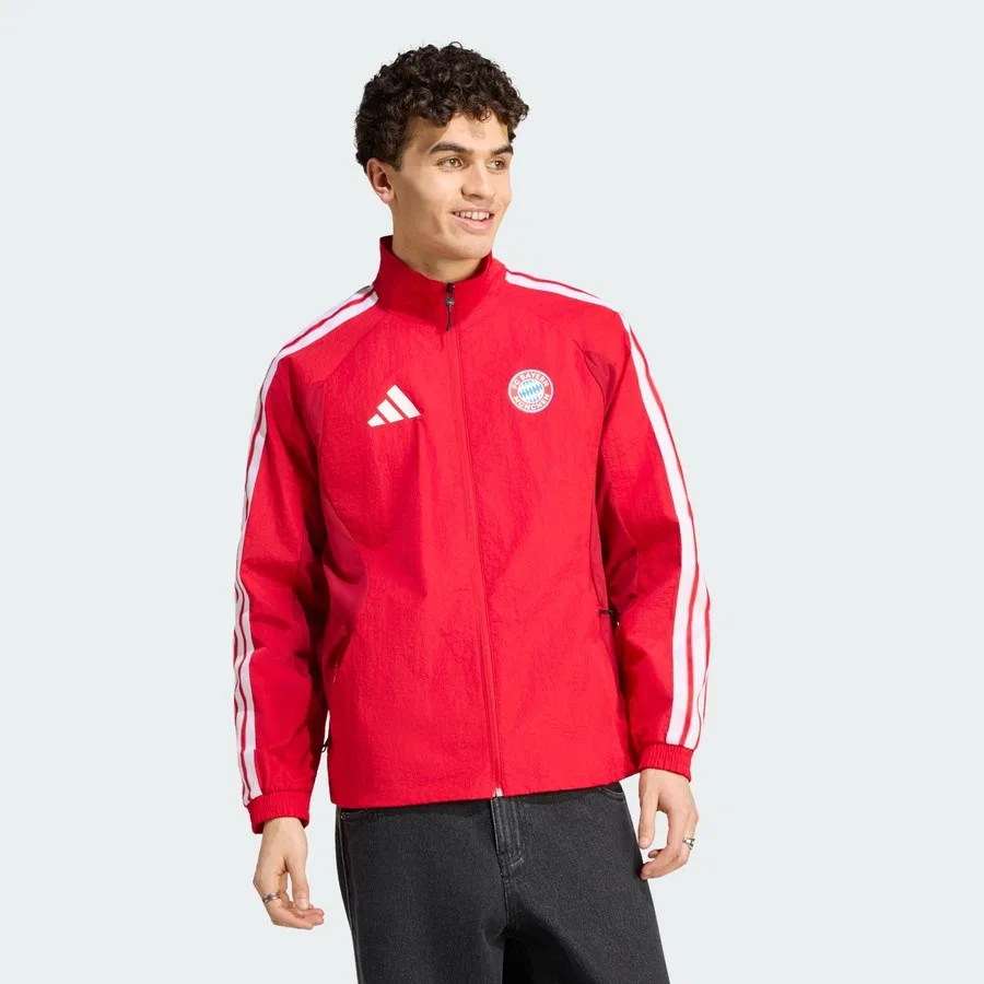 Куртка-ветровка с длинным рукавом Performance FC Bayern Muenchen adidas, Красный