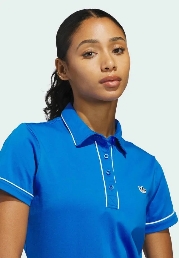 Однотонная рубашка поло Adidas Golf Originals, Blue Bird — фото 3